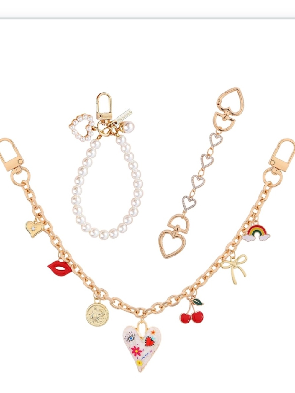 Bag strap extenders with Clear Crystals choose 1
